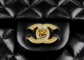 Chanel 2.55 Quilted Lambskin Flap Bag A1112 Black