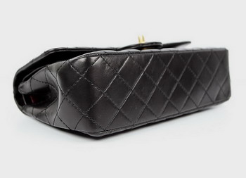 Chanel 2.55 Quilted Lambskin Flap Bag A1112 Black