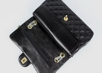 Chanel 2.55 Quilted Lambskin Flap Bag A1112 Black