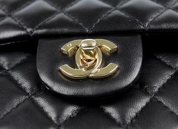 Chanel 2.55 Quilted Flap Handbag A1112 Black with Gold Hardware