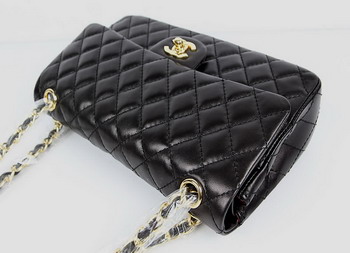 Chanel 2.55 Quilted Flap Handbag A1112 Black with Gold Hardware