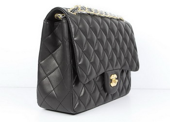 Chanel Jumbo Quilted Flap Bag A58600 Black with Gold Hardware