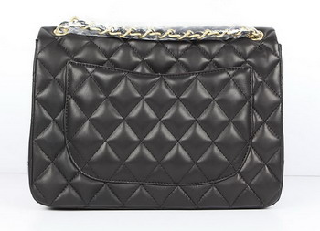 Chanel Jumbo Quilted Flap Bag A58600 Black with Gold Hardware