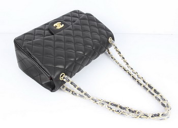 Chanel Jumbo Quilted Flap Bag A58600 Black with Gold Hardware