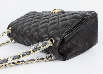 Chanel Jumbo Lambskin Quilted Flap Bag A58600 Black