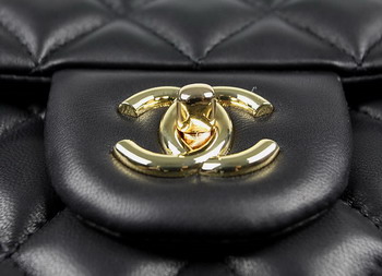 Chanel Jumbo Lambskin Quilted Flap Bag A58600 Black