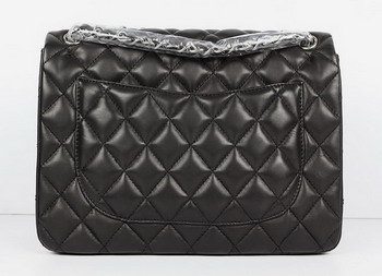 Chanel Jumbo Quilted Flap Bag A58600 Black with Silver Hardware