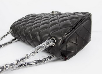 Chanel Jumbo Quilted Flap Bag A58600 Black with Silver Hardware