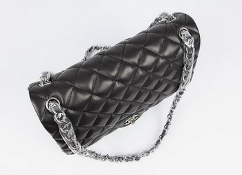 Chanel Jumbo Quilted Flap Bag A58600 Black with Silver Hardware