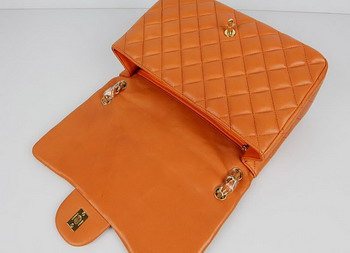 Chanel Jumbo Quilted Flap Bag A58600 Orange