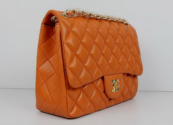 Chanel Jumbo Quilted Flap Bag A58600 Orange