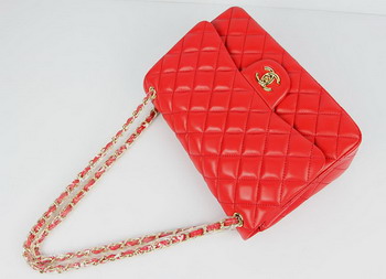 Chanel Jumbo Quilted Flap Bag A58600 Red