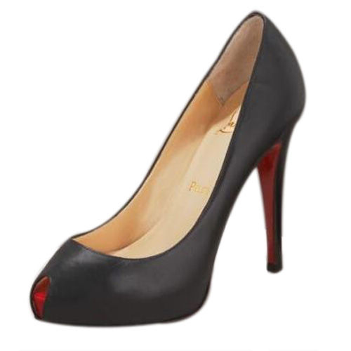 Christian Louboutin Black Leather Platform Pumps