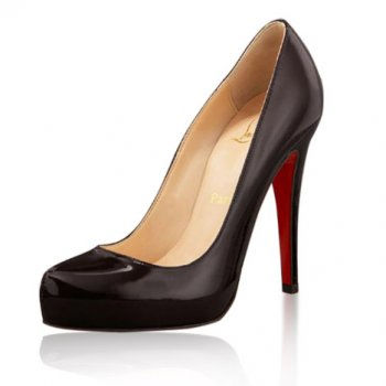 Christian Louboutin Black Leather Simple Pumps