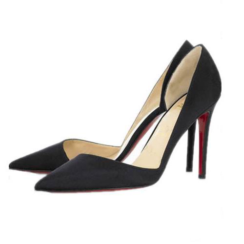 Christian Louboutin Black Satin Pumps