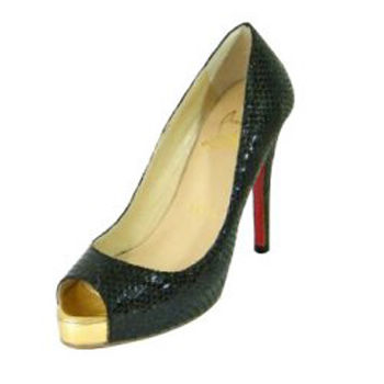 Christian Louboutin Prive Peep Toe Pumps Black