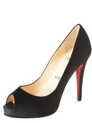 Christian Louboutin Prive Peep-Toe Satin Pumps Black