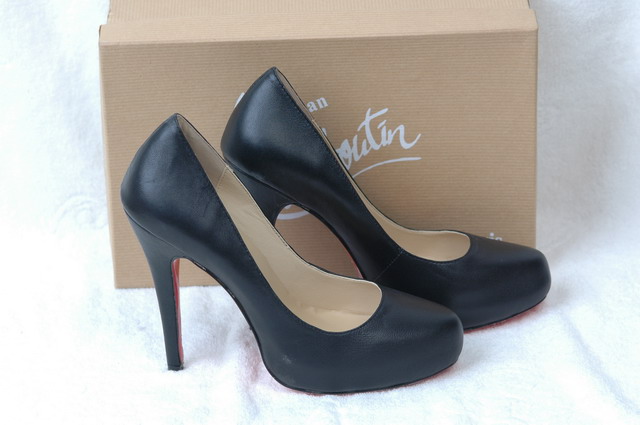 Christian Louboutin Rolando Hidden Platform Nappa Black Pumps