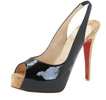 Christian Louboutin Red Sole Shoes Slingback-Patent Cork YOYO