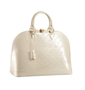 Louis Vuitton Pelle Monogram Vernis Alma MM Blanco Corailo Borse M91450