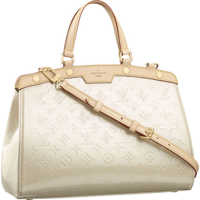 Louis Vuitton Pelle Monogram Vernis Brea MM Blanco Corailo Borse M91456