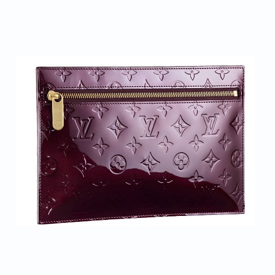 Louis Vuitton Pelle Monogram Vernis Pershing PM Rosso Fauviste Borse M91437