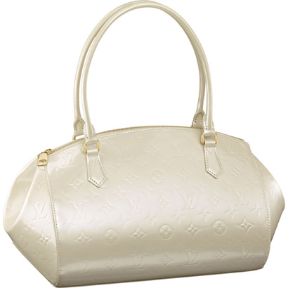 Louis Vuitton Pelle Monogram Vernis Sherwood GM Blanco Corailo Borse M91487