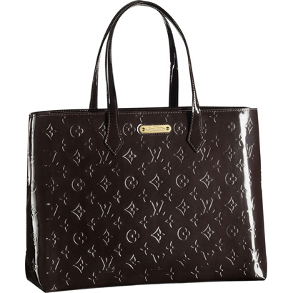 Louis Vuitton Pelle Monogram Vernis Wilshire MM Terre D'ombre Borse M91440