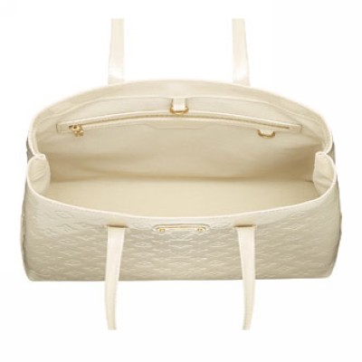 Louis Vuitton Pelle Monogram Vernis Wilshire MM Blanco Corailo Borse M91441
