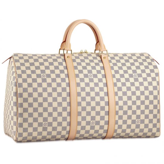 Louis Vuitton Tela Damier Azur Keepall 50 Borse N41430