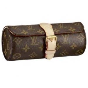 Louis Vuitton Tela Monogram Astuccio Per 3 Orologi Borse M47530