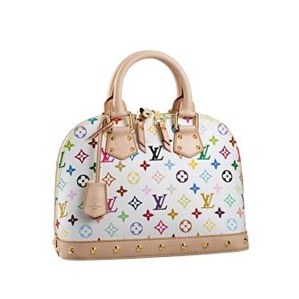 Louis Vuitton Tela Monogram Multicolore Alma PM Blanco Borse M40443