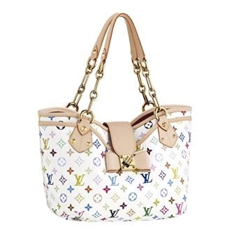 Louis Vuitton Tela Monogram Multicolore Annie GM Blanco Borse M40303