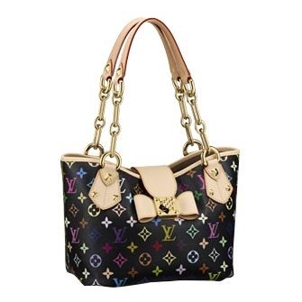 Louis Vuitton Tela Monogram Multicolore Annie MM Nero Borse M40308