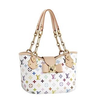 Louis Vuitton Tela Monogram Multicolore Annie MM Blanco Borse M40307