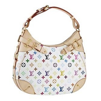 Louis Vuitton Tela Monogram Multicolore Greta Blanco Borse M40195