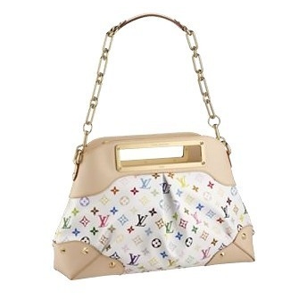 Louis Vuitton Tela Monogram Multicolore Judy GM Blanco Borse M40253