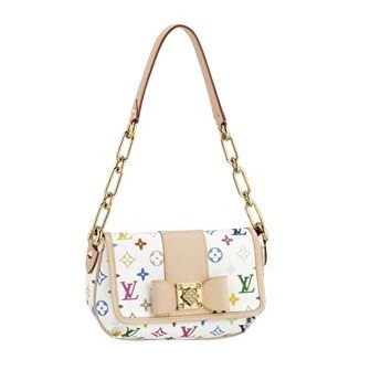 Louis Vuitton Tela Monogram Multicolore Patti Blanco Borse M40305