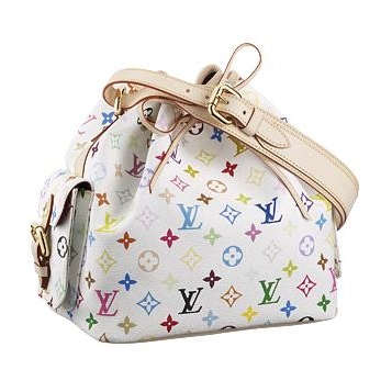 Louis Vuitton Tela Monogram Multicolore Petit Noe Blanco Borse M42229