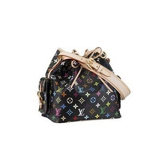 Louis Vuitton Tela Monogram Multicolore Petit Noe Nero Borse M42230