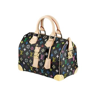 Louis Vuitton Tela Monogram Multicolore Speedy 30 Nero Borse M92642