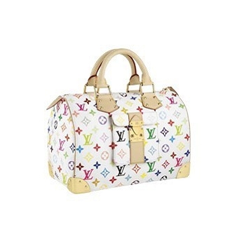 Louis Vuitton Tela Monogram Multicolore Speedy 30 Blanco Borse M92643