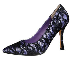 Manolo Blahnik BB Satin Lace Pump