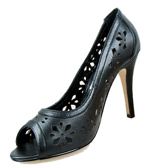 Manolo Blahnik Floral cut-out pumps black