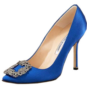 Manolo Blahnik Something Satin Pump jewelry blue