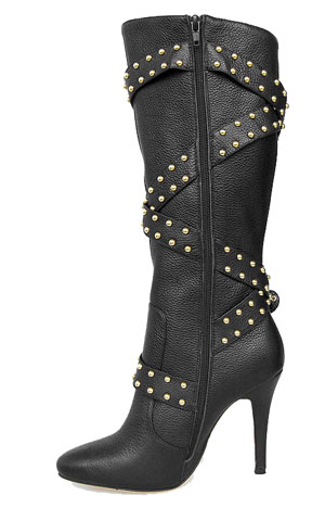 Manolo Blahnik Studded-Strap Boot