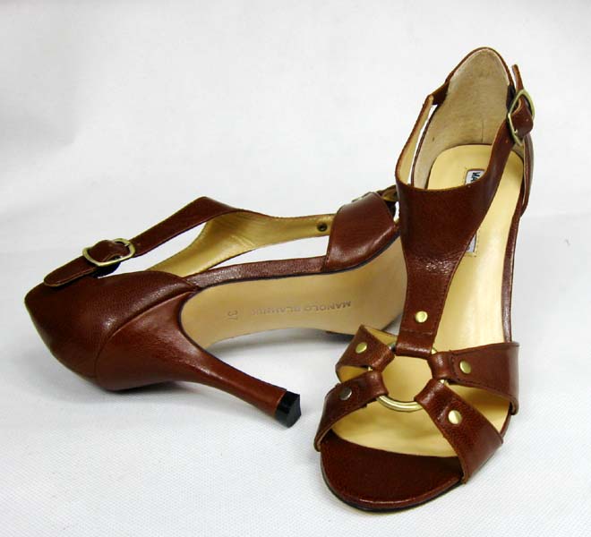 Manolo Blahnik brown sandals