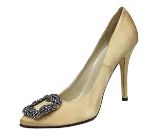 Manolo Blahnik champagne pumps