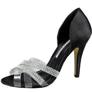 Manolo Blahnik double crystal x-strap dandals