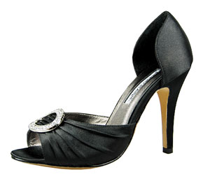 Manolo Blahnik metallic Black dOrsays